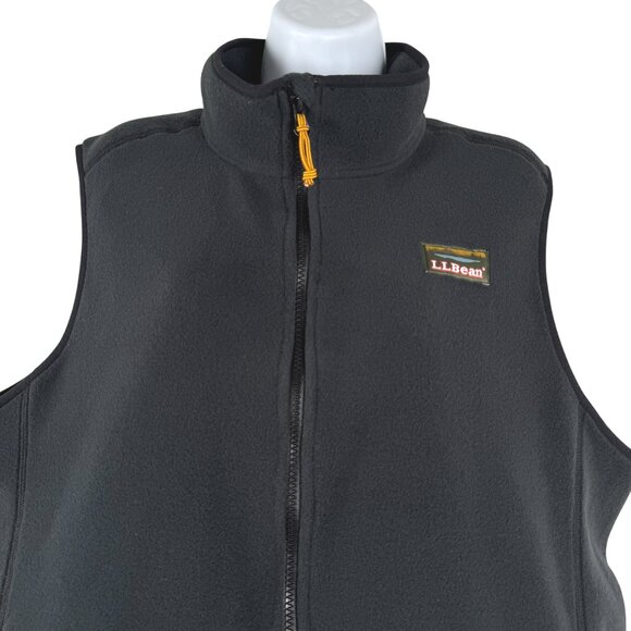 L.L. Bean Mountain Classic Fleece Vest Womens 1X Black Zip Outdoor NWT CJ-1963 - Picture 3 of 9